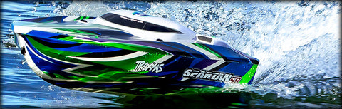 Spartan® SR: Brushless 36" Race Boat with TQi™™ Traxxas Link™ Enabled 2.4GHz Radio System & Traxxas Stability Management (TSM)®