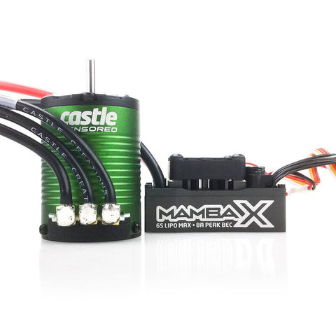 1/10 Mamba X Waterproof ESC/1406-6900Kv Sensored Brushless Motor Combo: 4mm Bullet - CSE010015503