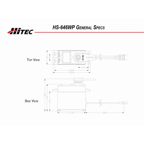 HS-646WP Standard Digital Waterproof Metal Gear Servo - HRC32646W