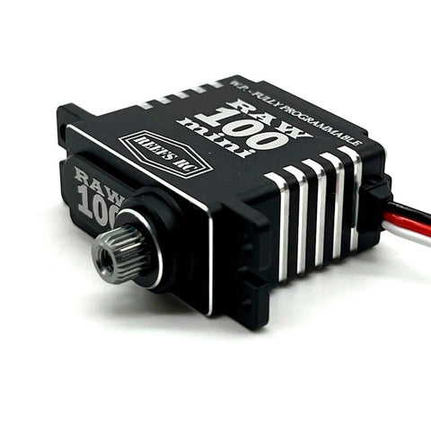RAW 100 Mini Digital Metal Gear Waterproof Programmable Servo, Black - SEHREEFS135
