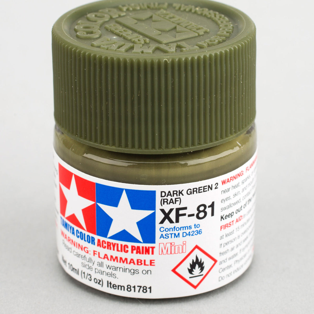 Acrylic Mini XF-81 Dark Green 2 RAF 10ml Bottle - TAM81781
