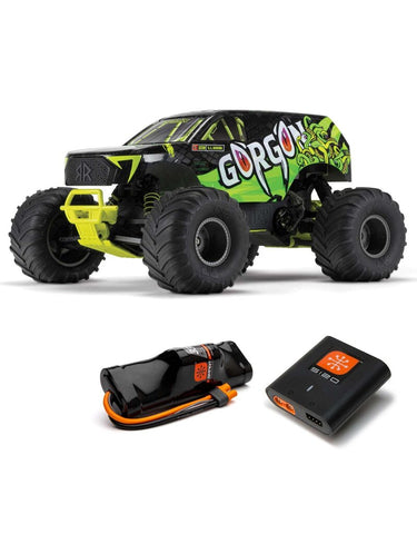 Arrma GORGON 4X2 MEGA 550 Brushed 1/10 Monster Truck RTR (Yellow) w/SLT2 2.4GHz Radio, Battery & Charger - ARA3230ST1