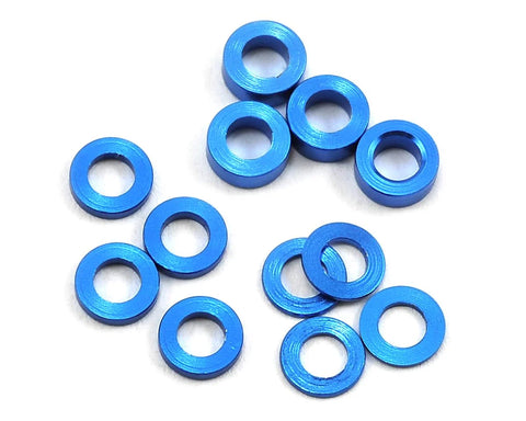 PTK-8371 ProTek RC Aluminum Ball Stud Washer Set (Blue) (12) (0.5mm, 1.0mm & 2.0mm)
