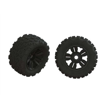 ARA550061 1/5 dBoots Copperhead2 SB MT Front/Rear 3.9 Pre-Mounted Tires, 17mm Hex (2)