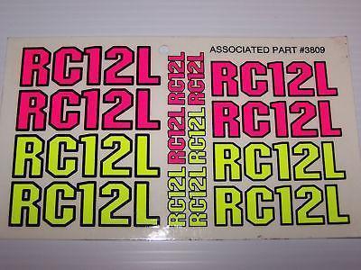 TEAM ASSOCIATED RC12L DECAL #3809