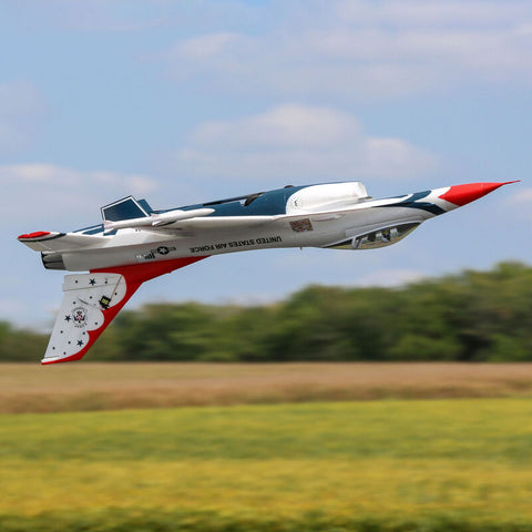 F-16 Thunderbirds 70mm EDF Jet BNF Basic with AS3X and SAFE Select - EFL78500