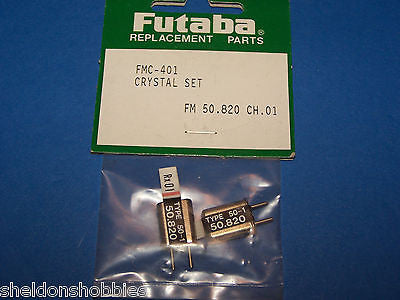 FUTABA CRYSTAL SET (FM 50.820) TX/RX CHANNEL 01 #FMC-401