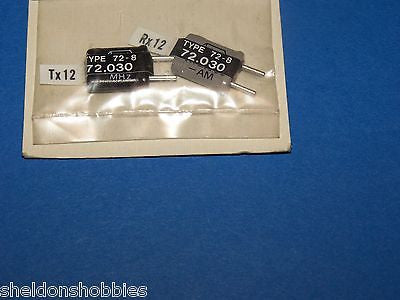 FUTABA CRYSTAL SET (FM 72.030) TX/RX CHANNEL 12 #FMC-112