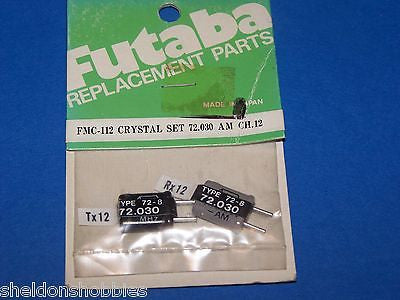 FUTABA CRYSTAL SET (FM 72.030) TX/RX CHANNEL 12 #FMC-112