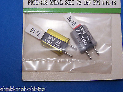 FUTABA CRYSTAL SET (FM 72.150) TX/RX CHANNEL18 #FMC-418