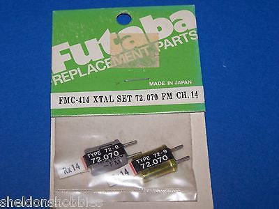 FUTABA CRYSTAL SET (FM 72.070) TX/RX CHANNEL14 #FMC-414