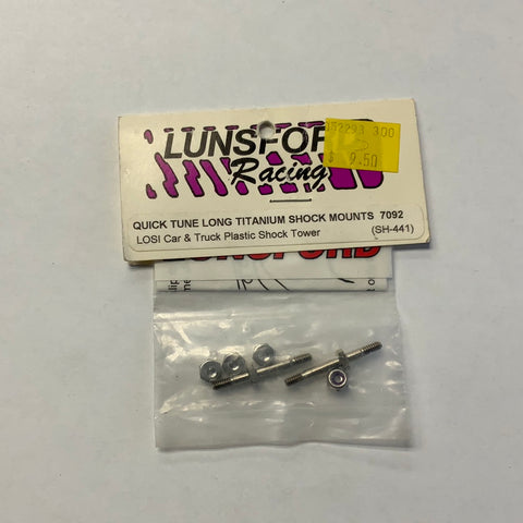 Lunsford racing titanium products SH441.  Losi quick tune short titanium shock mounts