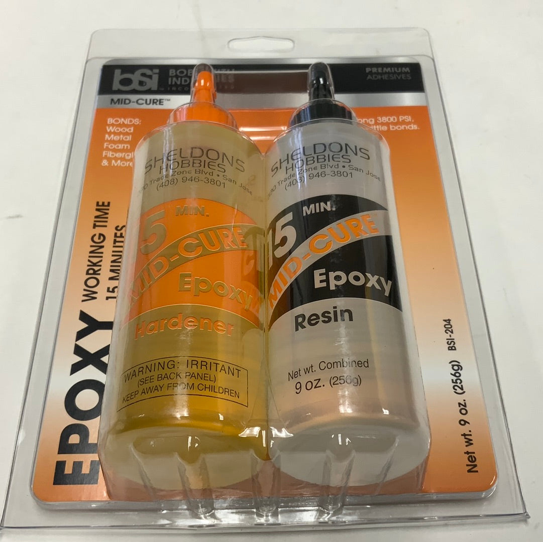 Bsi mid cure 15 minute epoxy (9) oz  BSI-204