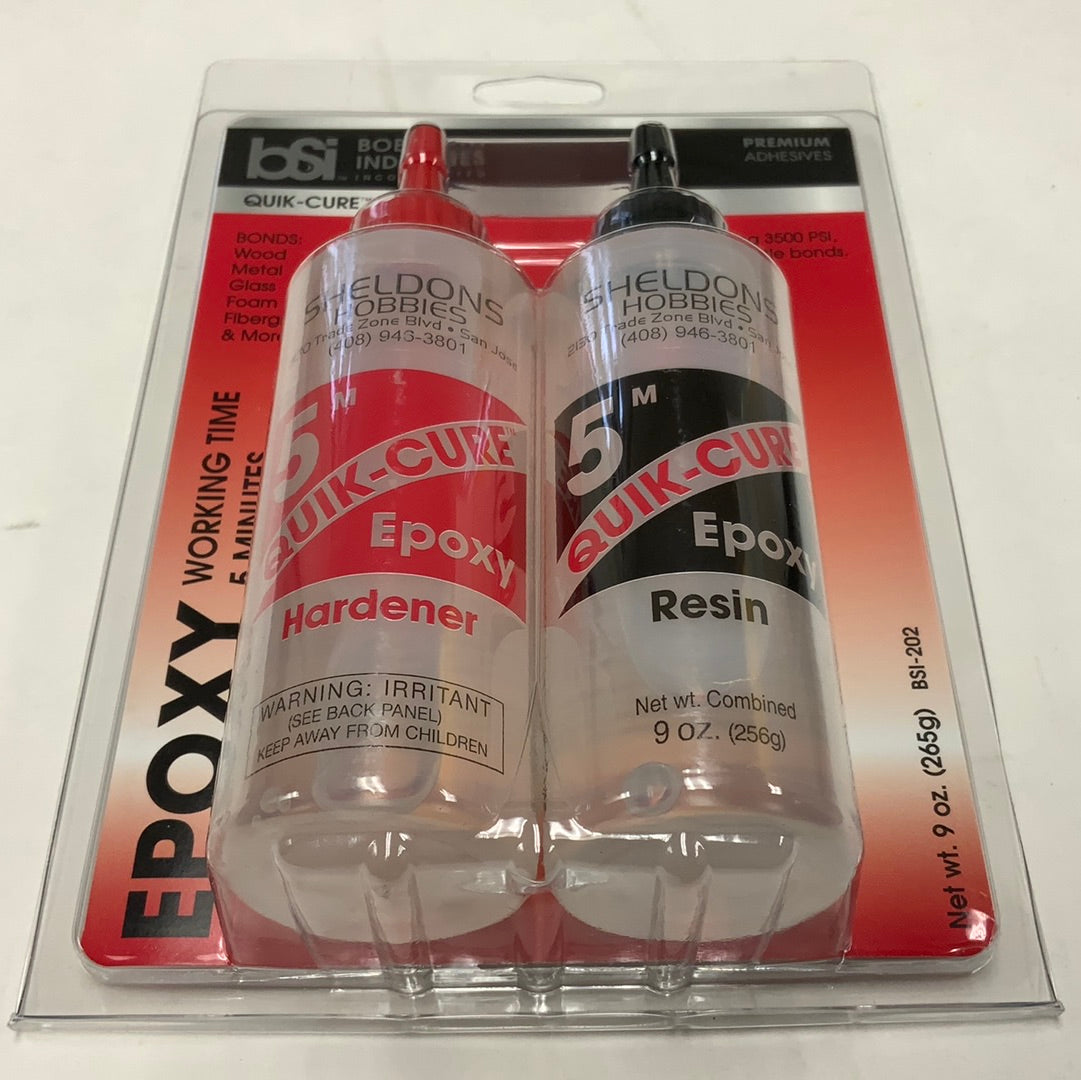 Bsi quik cure 5 minute epoxy (9) oz BSI-202